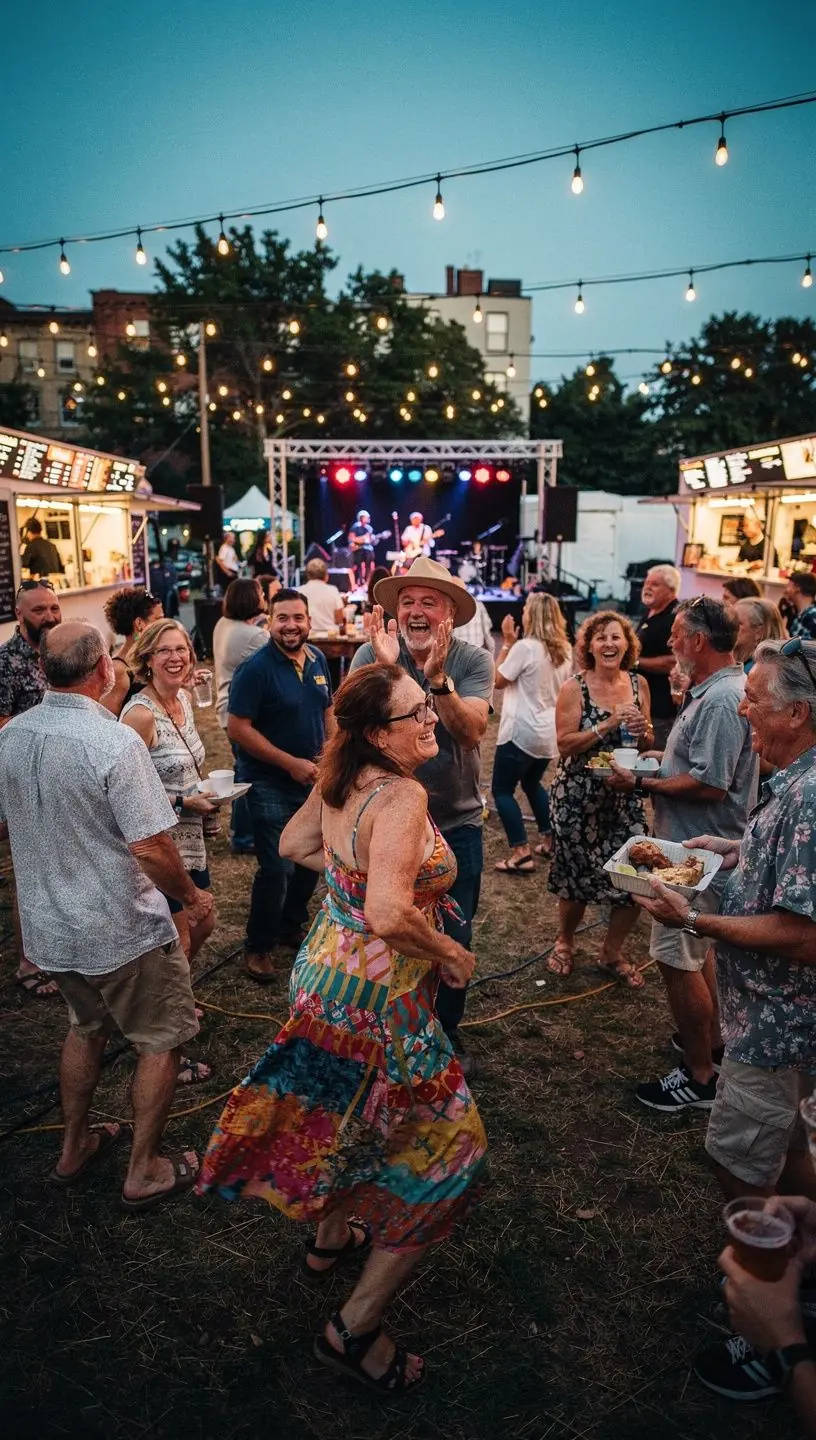 Volunteers engaging at a local festival event
